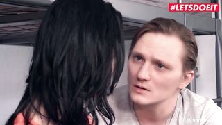 Blinded hostel beginner attempts fresh cock