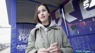 Fake stationmaster scores real fledgling tittes & pussy