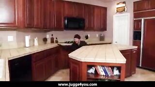 Cheating With Thief While Converses With Hubby In The Kitchen And In The Apartment