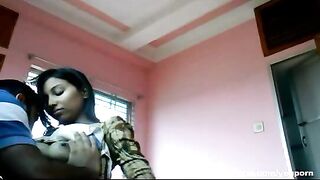 Indian Homemade Hump Video Of Desi Honey Roshnie With Her Bf Tasty Melons Gargled And Dicklick Fuckfest