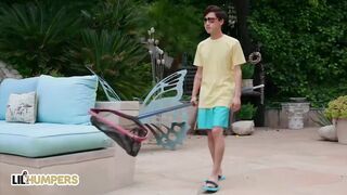 Little Humpers - Pool Stud Fucks Curvaceous Ryan Keely Outdoor