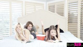 Brattysis - Tricked Nasty Stepsister And Teenage Mate Into Threeway