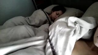 Ginger Banks Cumming Next To Her Sleeping Sista