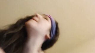 Cum Addicted Gigantic Boobed Lady Fucks Her Fuck Stick