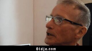 Seven Grandfathers Gang Bangs Teeny Blondie At A Meeting