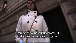 Publicagent Agata Stunning Foxy Blue Saw Dark-haired