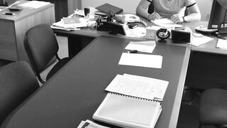 Chief Fucks My Wifey At The Office On Covert Webcam. This Assistant Is Real Superslut