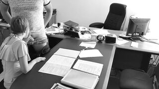 Chief Fucks My Wifey At The Office On Covert Webcam. This Assistant Is Real Superslut