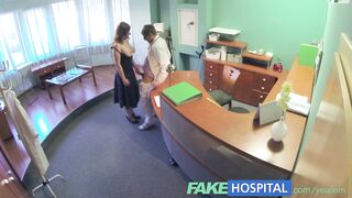 Fakehospital Medics Compulasory Health Check Makes Buxom Makeshift Clinic Assistant Pussy Moist