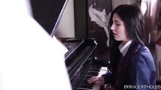 Harmless Student Mia Evans Gets Her Trimmed Rosy Fucked By Piano Teacher