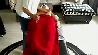 Covert Rubdown Playing With Customers Pussy