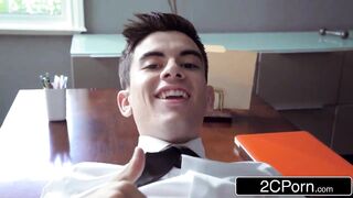 Nasty Dark-hued Cougar Manager Diamond Jackson Fucks Her Skinny Idiot Employee