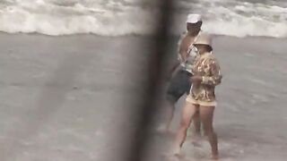 Snooping A Duo At The Beach