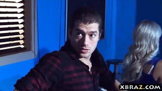 Cougar Teacher Displays A Pornography Movie In Class And Fucks A College Girl