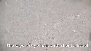 My Wifey Heather Causes Nude Beach Circle Masturbate & Cum Shots!!!