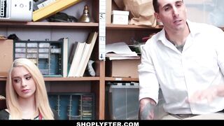 Shoplyfter - Blonde Teen Thief Fucked While Dad Watches