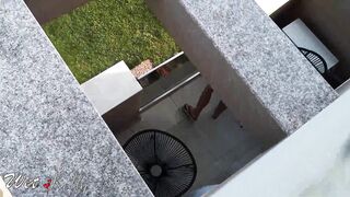Caught My Neighbors Daughter Masturbating On Her Balcony. Wetkelly