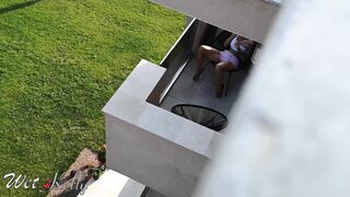 Caught My Neighbors Daughter Masturbating On Her Balcony. Wetkelly