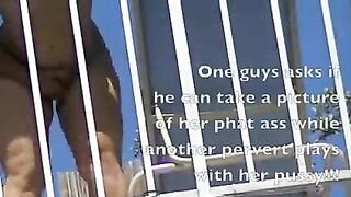 Voyeurchamp.com Exhibitionist Wife Betty Beach Resort Tease!